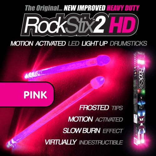 Baquetas luminosas RockStix2 HD Pink - Crea Música y Arte