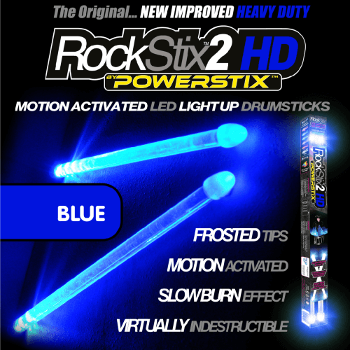 Baquetas luminosas RockStix2 HD Brilliant Blue - Crea Música y Arte