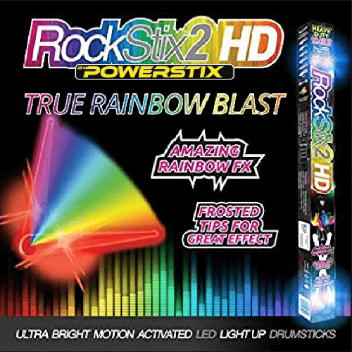 Baquetas luminosas RockStix2 HD Rainbow Blast - Crea Música y Arte